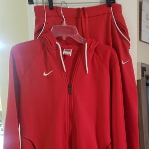 Nike red jogger set